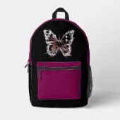 Gothic Butterfly Black en Magenta Rugzak (Voorkant)