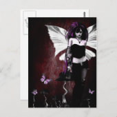 Gothic Butterfly Briefkaart (Voorkant / Achterkant)