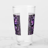 Gothic Butterfly Paarse Zwart Gepersonaliseerd Glas (Rechts)