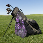Gothic Butterfly Paarse Zwart Gepersonaliseerd Golfhanddoek (Groen)