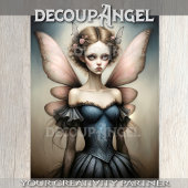 Gothic Butterfly Queen Decoupage Tissuepapier