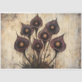 Gothic Calla Lily met ogen Dark Fantasy Decoupage Tissuepapier (Voorkant)