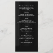 Gothic Candelabra on Black and Silver Wedding Menu (Voorkant)