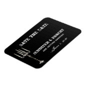 Gothic Candelabra op Zwart Zilver Save the Date Magneet (Linkerzijde)