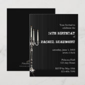 Gothic Candelabra Party Invitation Kaart (Voorkant / Achterkant)