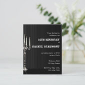 Gothic Candelabra Party Invitation Kaart (Staand voorkant)