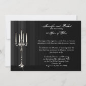 Gothic Candelabra Stripe Wedding Jubileum Kaart (Voorkant)