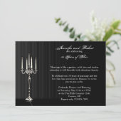 Gothic Candelabra Stripe Wedding Jubileum Kaart (Staand voorkant)