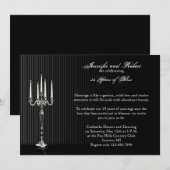 Gothic Candelabra Stripe Wedding Jubileum Kaart (Voorkant / Achterkant)
