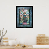 Gothic Candle Fairy en Dragon van Molly Harrison Poster (Keuken)