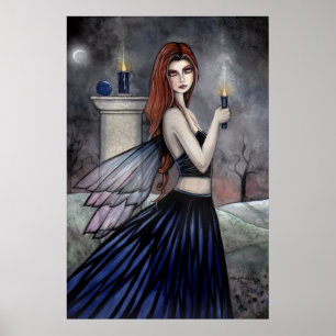 Gothic Candle Fairy Poster van Molly Harrison