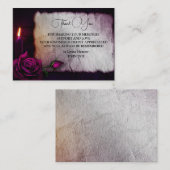 Gothic Candle Rozen Bedankt Notitiekaartje (Voorkant / Achterkant)