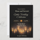Gothic Candlelit bruiloft: Omarm elegantie Kaart (Voorkant)