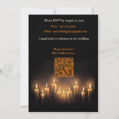 Gothic Candlelit bruiloft: Omarm elegantie Kaart (Achterkant)