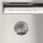 Gothic Candlestick met Spider, Halloween Magneet (Insitu (Vaatwasser))