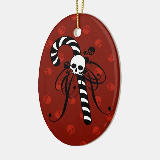 Gothic Candy Cane Keramisch Ornament (Links)