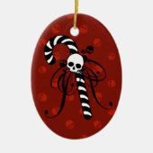 Gothic Candy Cane Keramisch Ornament (Voorkant)