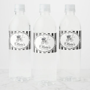 Gothic Carriage Halloween Baby shower Waterfles Etiket