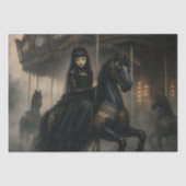 Gothic Carrousel Meisje Tissue Decoupage Papier (Voorkant)