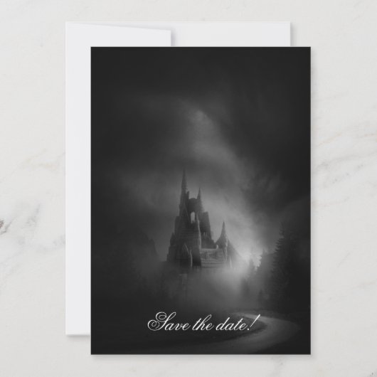 Gothic Castle Wedding Invitation Save The Date (Voorkant)