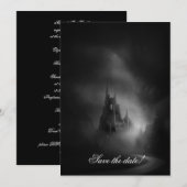 Gothic Castle Wedding Invitation Save The Date (Voorkant / Achterkant)