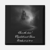 Gothic Castle Wedding Save the Date Magneet (Voorkant)
