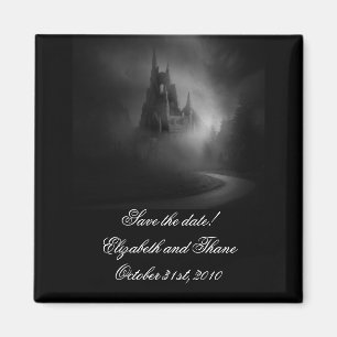 Gothic Castle Wedding Save the Date Magneet