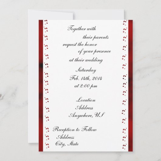 Gothic Cat Bride & Groom Wedding Invitations Kaart (Achterkant)