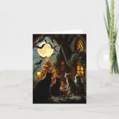 Gothic Cat Christmas Feestdagen Kaart (Voorkant)