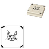 Gothic cat ink rubberstempel (Gestempeld)
