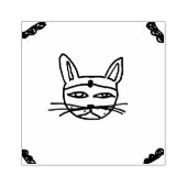 Gothic cat ink rubberstempel (Afrduk)