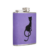 Gothic Cat Lover Evil Kat Paars Heupfles (Rechts)