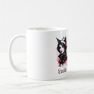 Gothic Cat-Lover Mok voor haar: Meisje Love Cat