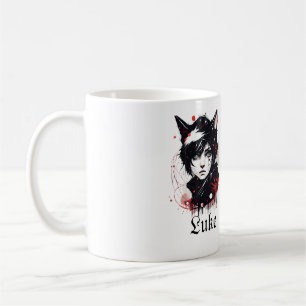 Gothic Cat-Lover Mok voor hem: Boy Love Cat