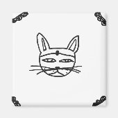 Gothic cat magnet (Voorkant)