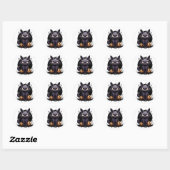 Gothic Cat Ronde Sticker (Vel)