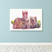 Gothic Cathedral Canvas Afdruk (Insitu (Houten vloer))