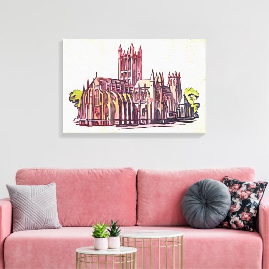 Gothic Cathedral Canvas Afdruk (Insitu (Woonkamer))