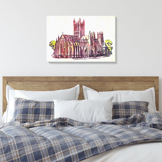 Gothic Cathedral Canvas Afdruk (Insitu (Slaapkamer))