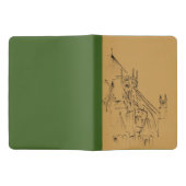 Gothic Cathedral Sepia en Green Extra Groot Moleskine Notitieboekje (Geopend)