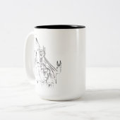 Gothic Cathedral White Tweekleurige Koffiemok (Voorkant links)