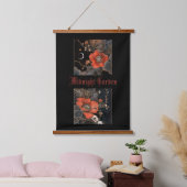 Gothic Celestial Poppies Midnight Garden Hangend Wandkleed (Slaapkamer)