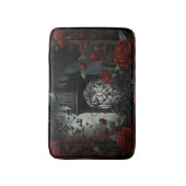 Gothic Cemetery Roos Garden met rood en zwart Badmat (Voorkant Verticaal)