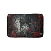 Gothic Cemetery Roos Garden met rood en zwart Badmat (Voorkant)