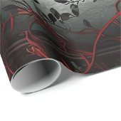 Gothic Cemetery Roos Garden met rood en zwart Cadeaupapier (Rol Hoek)