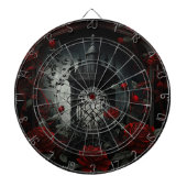 Gothic Cemetery Roos Garden met rood en zwart Dartbord (Voorkant)