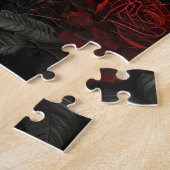 Gothic Cemetery Roos Garden met rood en zwart Legpuzzel (Zijkant)