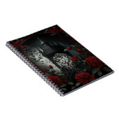 Gothic Cemetery Roos Garden met rood en zwart Notitieboek (Rechterzijde)