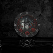Gothic Cemetery Roos Garden met rood en zwart Ronde Klok