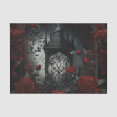 Gothic Cemetery Roos Garden met rood en zwart Tissuepapier (Voorkant)